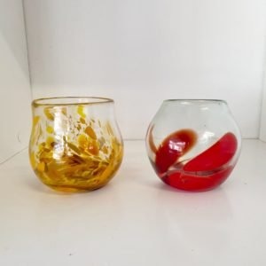Tealight Candleholder $100 or $150 pair red or yellow